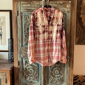ATTICWEAR Vintage good company bleached flannel. Med. NWOT. Never worn.